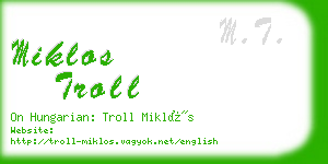 miklos troll business card